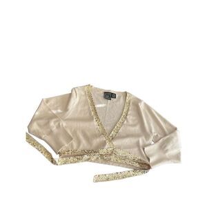 Bolero Cropped Sequin Cardigan size M